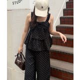 【セットアップ】リボン付キャミ×パンツ サロペ風 | RMAF NICE CLAUP / OLIVE des OLIVE | 詳細画像4