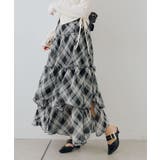 【チェック柄】ランダムティアードロングスカート | RMAF　NICE CLAUP / OLIVE des OLIVE | 詳細画像1 