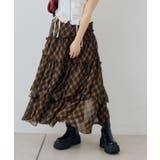 【チェック柄】ランダムティアードロングスカート | RMAF　NICE CLAUP / OLIVE des OLIVE | 詳細画像18 