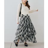 【チェック柄】ランダムティアードロングスカート | RMAF　NICE CLAUP / OLIVE des OLIVE | 詳細画像5 