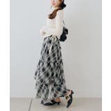 【チェック柄】ランダムティアードロングスカート | RMAF　NICE CLAUP / OLIVE des OLIVE | 詳細画像6 