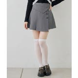 チャコール | 折り返しプリーツミニスカート | RMAF　NICE CLAUP / OLIVE des OLIVE