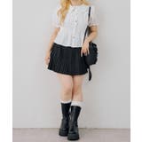 ダブルベルトランダムプリーツミニスカート | RMAF　NICE CLAUP / OLIVE des OLIVE | 詳細画像31 