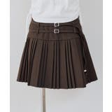 ダブルベルトランダムプリーツミニスカート | RMAF　NICE CLAUP / OLIVE des OLIVE | 詳細画像33 