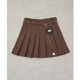 ブラウン | チャーム付プリーツミニスカート | RMAF NICE CLAUP / OLIVE des OLIVE