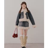 【セットアップ対応】フェイクファー付デニムミニスカート | RMAF　NICE CLAUP / OLIVE des OLIVE | 詳細画像12 