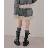 【セットアップ対応】フェイクファー付デニムミニスカート | RMAF　NICE CLAUP / OLIVE des OLIVE | 詳細画像23 
