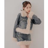 【セットアップ対応】フェイクファー付デニムミニスカート | RMAF　NICE CLAUP / OLIVE des OLIVE | 詳細画像26 