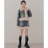 【セットアップ対応】フェイクファー付デニムミニスカート | RMAF　NICE CLAUP / OLIVE des OLIVE | 詳細画像29 