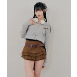 ベルト付ティアードミニスカート | RMAF NICE CLAUP / OLIVE des OLIVE | 詳細画像10