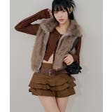ベルト付ティアードミニスカート | RMAF NICE CLAUP / OLIVE des OLIVE | 詳細画像21
