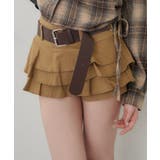 ベージュ | ベルト付ティアードミニスカート | RMAF NICE CLAUP / OLIVE des OLIVE