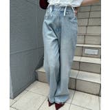【S/Mサイズ展開】キラキラロゴバギーデニムパンツ | RMAF　NICE CLAUP / OLIVE des OLIVE | 詳細画像2 