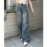 【S/Mサイズ展開】キラキラロゴバギーデニムパンツ | RMAF　NICE CLAUP / OLIVE des OLIVE | 詳細画像12 