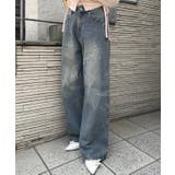 【S/Mサイズ展開】キラキラロゴバギーデニムパンツ | RMAF　NICE CLAUP / OLIVE des OLIVE | 詳細画像13 