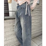 【S/Mサイズ展開】キラキラロゴバギーデニムパンツ | RMAF　NICE CLAUP / OLIVE des OLIVE | 詳細画像14 