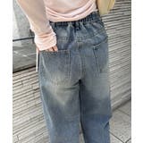 【S/Mサイズ展開】キラキラロゴバギーデニムパンツ | RMAF　NICE CLAUP / OLIVE des OLIVE | 詳細画像18 