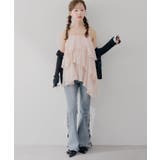 【S/Mサイズ展開】レースアップフレアデニムパンツ | RMAF NICE CLAUP / OLIVE des OLIVE | 詳細画像7