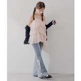 【S/Mサイズ展開】レースアップフレアデニムパンツ | RMAF NICE CLAUP / OLIVE des OLIVE | 詳細画像9