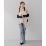 【S/Mサイズ展開】レースアップフレアデニムパンツ | RMAF NICE CLAUP / OLIVE des OLIVE | 詳細画像4
