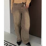 ブラウン | 【S/Mサイズ展開】チャーム付バレルレッグデニムパンツ | RMAF　NICE CLAUP / OLIVE des OLIVE