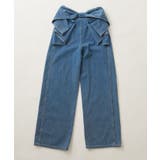 ブルー系 | 【S/Mサイズ展開】バックリボンストレートデニムパンツ | RMAF　NICE CLAUP / OLIVE des OLIVE