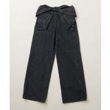 ブラック | 【S/Mサイズ展開】バックリボンストレートデニムパンツ | RMAF　NICE CLAUP / OLIVE des OLIVE