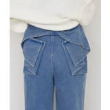 ブルー | 【S/Mサイズ展開】バックリボンストレートデニムパンツ | RMAF NICE CLAUP / OLIVE des OLIVE