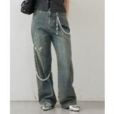 【S/Mサイズ展開】リボンビジューチャームワイドパンツ | RMAF NICE CLAUP / OLIVE des OLIVE | 詳細画像1