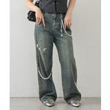 【S/Mサイズ展開】リボンビジューチャームワイドパンツ | RMAF NICE CLAUP / OLIVE des OLIVE | 詳細画像2