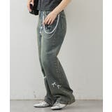 【S/Mサイズ展開】リボンビジューチャームワイドパンツ | RMAF NICE CLAUP / OLIVE des OLIVE | 詳細画像3