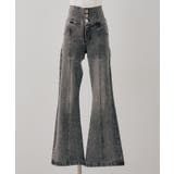 ブラック系 | 【S/Mサイズ展開】キラキラ後レースアップフレアパンツ | RMAF　NICE CLAUP / OLIVE des OLIVE