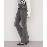 ブラック系 | 【S/Mサイズ展開】キラキラ後レースアップフレアパンツ | RMAF　NICE CLAUP / OLIVE des OLIVE