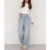 脇レースラインワイドデニムパンツ | RMAF NICE CLAUP / OLIVE des OLIVE | 詳細画像7