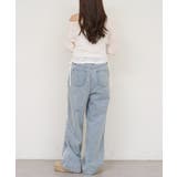 脇レースラインワイドデニムパンツ | RMAF NICE CLAUP / OLIVE des OLIVE | 詳細画像9
