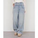脇レースラインワイドデニムパンツ | RMAF NICE CLAUP / OLIVE des OLIVE | 詳細画像2