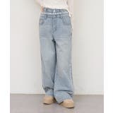 脇レースラインワイドデニムパンツ | RMAF NICE CLAUP / OLIVE des OLIVE | 詳細画像3