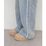 脇レースラインワイドデニムパンツ | RMAF NICE CLAUP / OLIVE des OLIVE | 詳細画像26