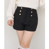 ブラック | 【ツイードコレクション】ダブルボタンショートパンツ | RMAF NICE CLAUP / OLIVE des OLIVE