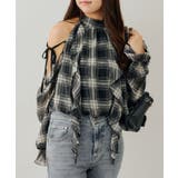 チェック | 肩開きラッフルブラウス | RMAF　NICE CLAUP / OLIVE des OLIVE