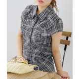 ネイビー | ギャザーコンパクトブラウス | RMAF　NICE CLAUP / OLIVE des OLIVE