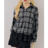 ラインストーン付脇ドロストチェックシャツ | RMAF NICE CLAUP / OLIVE des OLIVE | 詳細画像11