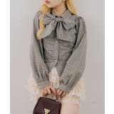 ベージュ系 | 【2種のボウタイ付き】胸ギャザーボウタイブラウス | RMAF NICE CLAUP / OLIVE des OLIVE