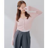 【5色展開】ハート釦袖レースラメカーディガン | RMAF　NICE CLAUP / OLIVE des OLIVE | 詳細画像22 