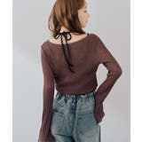 【5色展開】ハート釦袖レースラメカーディガン | RMAF　NICE CLAUP / OLIVE des OLIVE | 詳細画像36 