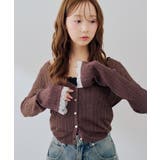 【5色展開】ハート釦袖レースラメカーディガン | RMAF　NICE CLAUP / OLIVE des OLIVE | 詳細画像37 