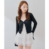 【5色展開】ハート釦袖レースラメカーディガン | RMAF　NICE CLAUP / OLIVE des OLIVE | 詳細画像6 