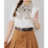 アイボリー | リボンタイケーブル半袖ニット | RMAF NICE CLAUP / OLIVE des OLIVE