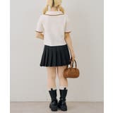 ベロアモールダブルジップ半袖ニット | RMAF　NICE CLAUP / OLIVE des OLIVE | 詳細画像15 