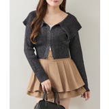 ブラック | 【5色展開】BIG衿ジップカーディガン | RMAF NICE CLAUP / OLIVE des OLIVE